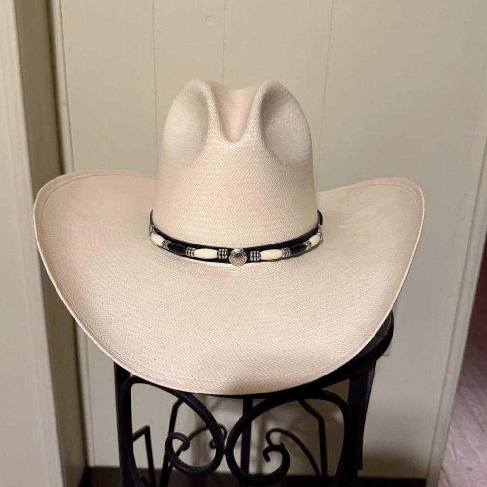 NEW Stetson 10X Shantung Panama Hat with Black and  White Band